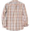 image:imageDubinik Mens Long Sleeve Button Down Shirts Plaid Casual Work Cotton Vintage Soft with Pocket Regular FitCream Khaki and Blue 052