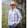 image:imageDubinik Mens Long Sleeve Button Down Shirts Plaid Casual Work Cotton Vintage Soft with Pocket Regular FitDusty Blue White 052
