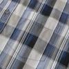 image:imageDubinik Mens Long Sleeve Button Down Shirts Plaid Casual Work Cotton Vintage Soft with Pocket Regular FitNavy Blue Grey 052
