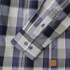 image:imageDubinik Mens Long Sleeve Button Down Shirts Plaid Casual Work Cotton Vintage Soft with Pocket Regular FitNavy Blue Grey 052