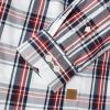 image:imageDubinik Mens Long Sleeve Button Down Shirts Plaid Casual Work Cotton Vintage Soft with Pocket Regular FitRed White Blue 052