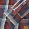 image:imageDubinik Mens Long Sleeve Button Down Shirts Plaid Casual Work Cotton Vintage Soft with Pocket Regular FitRust Red and Navy 052