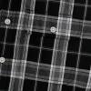 image:imageDubinik Mens Short Sleeve Button Down Shirts Plaid Casual Western Style Shirt 2 Pocket Lightweight Breathable Regular FitBlack and Gray