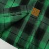 image:imageDubinik Mens Short Sleeve Button Down Shirts Plaid Casual Western Style Shirt 2 Pocket Lightweight Breathable Regular FitBlack and Green