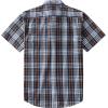 image:imageDubinik Mens Short Sleeve Button Down Shirts Plaid Casual Western Style Shirt 2 Pocket Lightweight Breathable Regular FitBlue Brown and White