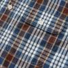 image:imageDubinik Mens Short Sleeve Button Down Shirts Plaid Casual Western Style Shirt 2 Pocket Lightweight Breathable Regular FitBlue Brown and White