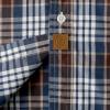 image:imageDubinik Mens Short Sleeve Button Down Shirts Plaid Casual Western Style Shirt 2 Pocket Lightweight Breathable Regular FitBlue Brown and White