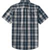 image:imageDubinik Mens Short Sleeve Button Down Shirts Plaid Casual Western Style Shirt 2 Pocket Lightweight Breathable Regular FitBlue White and Gray