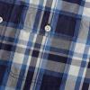 image:imageDubinik Mens Short Sleeve Button Down Shirts Plaid Casual Western Style Shirt 2 Pocket Lightweight Breathable Regular FitBlue and White