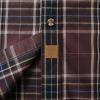 image:imageDubinik Mens Short Sleeve Button Down Shirts Plaid Casual Western Style Shirt 2 Pocket Lightweight Breathable Regular FitBrown