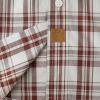 image:imageDubinik Mens Short Sleeve Button Down Shirts Plaid Casual Western Style Shirt 2 Pocket Lightweight Breathable Regular FitBrown and White