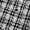 image:imageDubinik Mens Short Sleeve Button Down Shirts Plaid Casual Western Style Shirt 2 Pocket Lightweight Breathable Regular FitGray and White