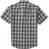 image:imageDubinik Mens Short Sleeve Button Down Shirts Plaid Casual Western Style Shirt 2 Pocket Lightweight Breathable Regular FitGray and White