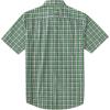 image:imageDubinik Mens Short Sleeve Button Down Shirts Plaid Casual Western Style Shirt 2 Pocket Lightweight Breathable Regular FitGreen and White