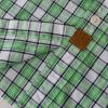 image:imageDubinik Mens Short Sleeve Button Down Shirts Plaid Casual Western Style Shirt 2 Pocket Lightweight Breathable Regular FitGreen and White