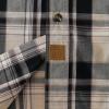 image:imageDubinik Mens Short Sleeve Button Down Shirts Plaid Casual Western Style Shirt 2 Pocket Lightweight Breathable Regular FitKhaki and Black