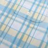 image:imageDubinik Mens Short Sleeve Button Down Shirts Plaid Casual Western Style Shirt 2 Pocket Lightweight Breathable Regular FitLight Blue and Yellow