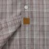 image:imageDubinik Mens Short Sleeve Button Down Shirts Plaid Casual Western Style Shirt 2 Pocket Lightweight Breathable Regular FitLight Gray Brown