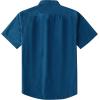 image:imageDubinik Mens Short Sleeve Button Down Shirts Plaid Casual Western Style Shirt 2 Pocket Lightweight Breathable Regular FitNavy Blue