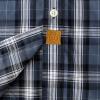 image:imageDubinik Mens Short Sleeve Button Down Shirts Plaid Casual Western Style Shirt 2 Pocket Lightweight Breathable Regular FitNavy and White