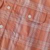 image:imageDubinik Mens Short Sleeve Button Down Shirts Plaid Casual Western Style Shirt 2 Pocket Lightweight Breathable Regular FitOrange