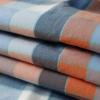 image:imageDubinik Mens Short Sleeve Button Down Shirts Plaid Casual Western Style Shirt 2 Pocket Lightweight Breathable Regular FitOrange and Blue
