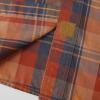 image:imageDubinik Mens Short Sleeve Button Down Shirts Plaid Casual Western Style Shirt 2 Pocket Lightweight Breathable Regular FitOrangered and Dark Blue