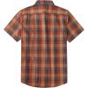 image:imageDubinik Mens Short Sleeve Button Down Shirts Plaid Casual Western Style Shirt 2 Pocket Lightweight Breathable Regular FitOrangered and Dark Blue