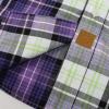 image:imageDubinik Mens Short Sleeve Button Down Shirts Plaid Casual Western Style Shirt 2 Pocket Lightweight Breathable Regular FitPurple and White