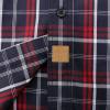 image:imageDubinik Mens Short Sleeve Button Down Shirts Plaid Casual Western Style Shirt 2 Pocket Lightweight Breathable Regular FitRed and Navy