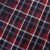 image:imageDubinik Mens Short Sleeve Button Down Shirts Plaid Casual Western Style Shirt 2 Pocket Lightweight Breathable Regular FitRed and Navy