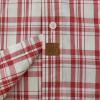 image:imageDubinik Mens Short Sleeve Button Down Shirts Plaid Casual Western Style Shirt 2 Pocket Lightweight Breathable Regular FitRed and White