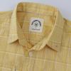 image:imageDubinik Mens Short Sleeve Button Down Shirts Plaid Casual Western Style Shirt 2 Pocket Lightweight Breathable Regular FitYellow