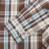 image:imageDubinik Pearl Snap Shirts for Men Long Sleeve Western Shirt for Mens Vintage Casual Plaid Cowboy Country ButtonBlue Brown
