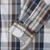 image:imageDubinik Pearl Snap Shirts for Men Long Sleeve Western Shirt for Mens Vintage Casual Plaid Cowboy Country ButtonBrown Navy Blue