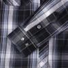 image:imageDubinik Pearl Snap Shirts for Men Long Sleeve Western Shirt for Mens Vintage Casual Plaid Cowboy Country ButtonGray Black