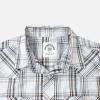 image:imageDubinik Pearl Snap Shirts for Men Long Sleeve Western Shirt for Mens Vintage Casual Plaid Cowboy Country ButtonLight Blue Cream