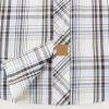 image:imageDubinik Pearl Snap Shirts for Men Long Sleeve Western Shirt for Mens Vintage Casual Plaid Cowboy Country ButtonLight Blue Cream