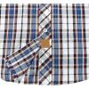 image:imageDubinik Pearl Snap Shirts for Men Long Sleeve Western Shirt for Mens Vintage Casual Plaid Cowboy Country ButtonWhite Blue Yellow