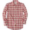 image:imageDubinik Mens Casual Plaid Shirt Long Sleeve Regular Fit Button Down Work Shirts with 2 Pocket Soft Lightweight Everyday WearRed and White