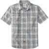 image:imageDubinik Mens Short Sleeve Button Down Shirts Plaid Casual Western Style Shirt 2 Pocket Lightweight Breathable Regular FitBeige and Blue