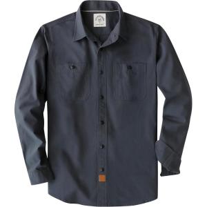 image:imageDubinik Chambray Shirt Men Cotton Mens Button Up Shirts Long Sleeve Casual Work with 2 Pockets Regular FitDark Gray