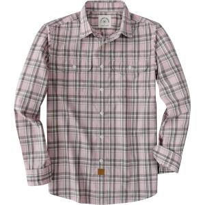 image:imageDubinik Mens Casual Plaid Shirt Long Sleeve Regular Fit Button Down Work Shirts with 2 Pocket Soft Lightweight Everyday WearLight Pink