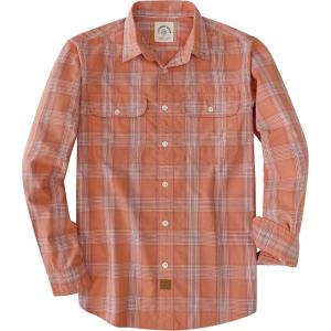 image:imageDubinik Mens Casual Plaid Shirt Long Sleeve Regular Fit Button Down Work Shirts with 2 Pocket Soft Lightweight Everyday WearOrange