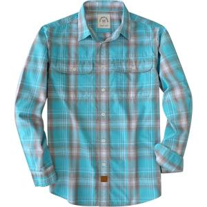 image:imageDubinik Mens Casual Plaid Shirt Long Sleeve Regular Fit Button Down Work Shirts with 2 Pocket Soft Lightweight Everyday WearSky Blue and Gray