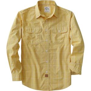 image:imageDubinik Mens Casual Plaid Shirt Long Sleeve Regular Fit Button Down Work Shirts with 2 Pocket Soft Lightweight Everyday WearYellow
