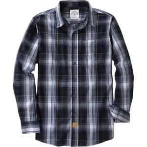 image:imageDubinik Mens Long Sleeve Button Down Shirts Plaid Casual Work Cotton Vintage Soft with Pocket Regular FitBlack Gray 052