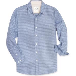 image:imageDubinik Mens Long Sleeve Button Down Shirts Plaid Casual Work Cotton Vintage Soft with Pocket Regular FitBlue Plaid