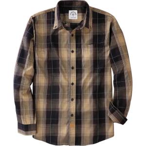image:imageDubinik Mens Long Sleeve Button Down Shirts Plaid Casual Work Cotton Vintage Soft with Pocket Regular FitBrown Khaki 052