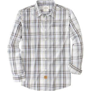 image:imageDubinik Mens Long Sleeve Button Down Shirts Plaid Casual Work Cotton Vintage Soft with Pocket Regular FitCream Light Blue 052